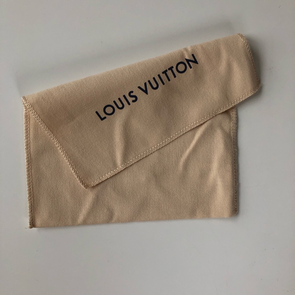 Authentic LOUIS VUITTON Wallet Jewelry Dust Bag Pouch Cover Envelope Flap NEW